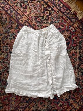 Alex Mill White Lightweight Linen Blend Skirt